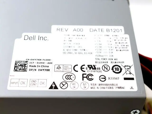 Alt view image 4 of 4 - Dell XPS 7100 8300 8500 460W Power Supply Unit PSU AC460AD-00 RH8P5 FVGCW WY7XX