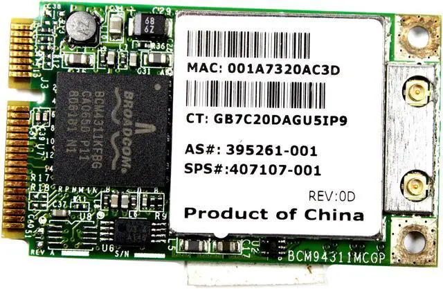 Main image of New HP Pavilion dv2000 Laptop WiFi Wireless Card 395261-001 416376-001 Compaq Presario V3000