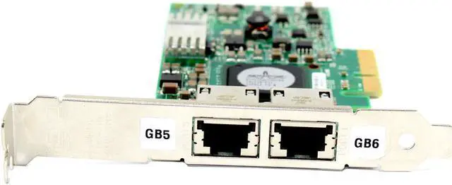 Alt view image 3 of 4 - Genuine Dell Broadcom Gigabit Ethernet Dual Port PCI-E x4 Network Interface Card G218C 0G218C