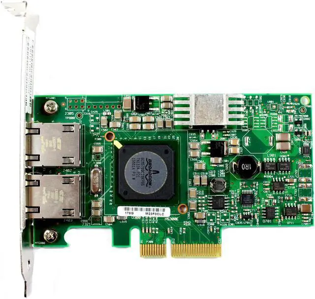 Main image of Genuine Dell Broadcom Gigabit Ethernet Dual Port PCI-E x4 Network Interface Card G218C 0G218C