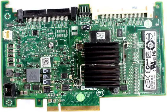 Main image of Genuine Dell PowerEdge PERC 6i PCI-e SAS Raid Controller Card 0T774H T774H+P
