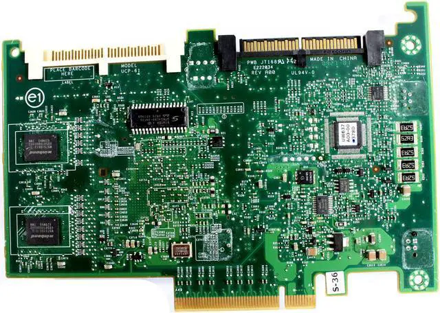 Alt view image 3 of 3 - Genuine Dell PowerEdge PERC 6i PCI-e SAS Raid Controller Card 0T774H T774H+P