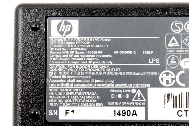 Alt view image 7 of 7 - HP Pavilion G4 G5 G6 G7 65Watt Laptop AC Power Adapter Charger 463958-001 519329-002