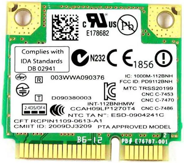 Alt view image 2 of 3 - Toshiba Satellite P740 P745 P750 P755 Intel Centrino Wireless-N 1000 802.11b/g/n PCIe Half Wireless WiFi Card 112BNHMW 593530-001 K000112470