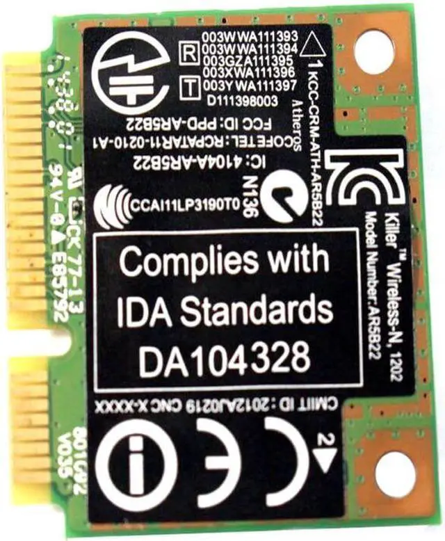 Alt view image 3 of 3 - New Dell XPS 15.6" L521X Alienware 14 R1 Killer Wireless-N 1202 802.11a/b/g/n PCI-E WIFI Bluetooth Card AR5B22 CTJ7G CN-0CTJ7G
