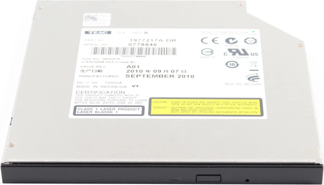 Alt view image 2 of 6 - Genuine Dell Precision M6400 M6500 Laptop DVD-ROM Drive SATA DV-18S U872P 0U872P CN-0U872P