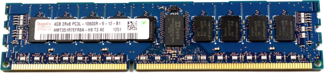 Main image of New DELL HMT351R7EFR8A-H9 4GB 2RX8 (Dual Rank) PC3L-10600R-9-12 DDR3-1333MHz 40-Pin Server Memory Module H5DDH CN-0H5DDH