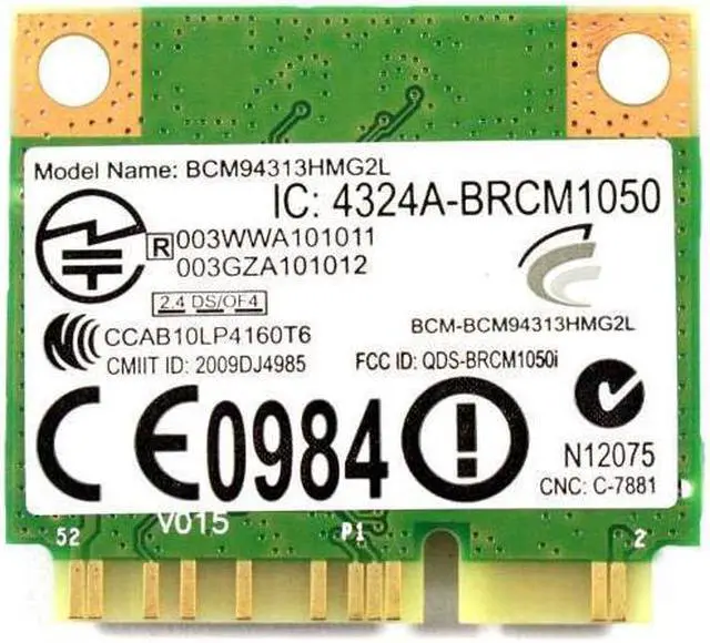 Main image of Lot of 2 New Dell Precision M4500 M6500 Inspiron 15 N5040 Wireless Wifi Card BCM94313HMG2L V91N8 0V91N8