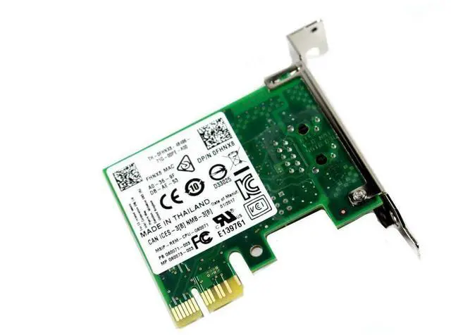 Alt view image 2 of 4 - Dell Single-Port RJ-45 1Gbps 1000Base-T PCI Express x1 Low-profile Server FHNX8 0FHNX8