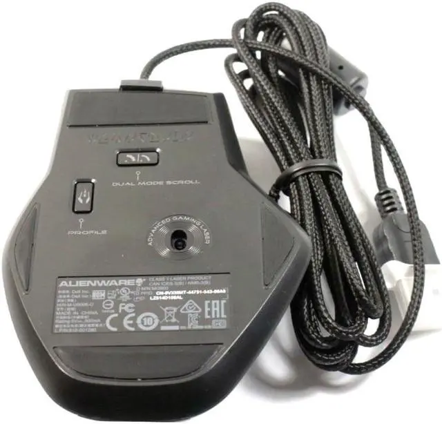 Alt view image 2 of 7 - New Dell Alienware TactX MG900 9 Button W/Scroll Black Wired Gaming Mouse VXMMT