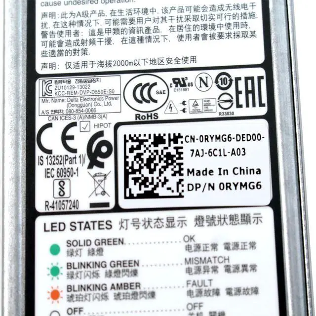 Alt view image 4 of 4 - NEW GENUINE Dell PowerEdge R320 R420 550Watt Power Supply D550E-S0 M95X4 X185V RYMG6 CN-0RYMG6