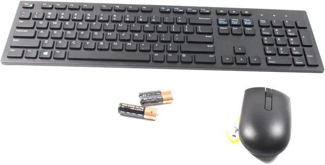 Alt view image 4 of 4 - Dell KM636 Black Wireless Keyboard & Mouse With Batteries WK636T 06XV7 006XV7 CN-006XV7