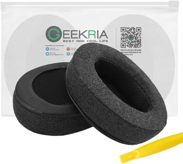 Main image of Geekria Comfort Linen Replacement Ear Pads for Turtle Beach Stealth 600, 400, 500X, 700X, 420X, Ear Force XO SEVEN, XP500, PX5, PX4, X42 Gaming Headphones Earpads, Headset Ear Cushion (Black)