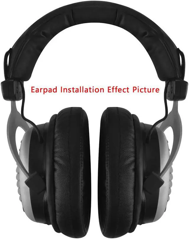 Alt view image 6 of 6 - Geekria Performance Protein Leather Replacement Ear Pads for Beyerdynamic DT770 DT790 DT797 DT880 DT990 PRO T5P T70 T70P T90 MMX300 Headphones Earpads, Headset Ear Cushion (Black / Extra Thick)