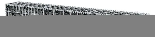 Alt view image 12 of 15 - vidaXL Gabion Basket, Galvanized-Steel Gabion Wall/ Cage, 78.7''x11.8x39.4''
