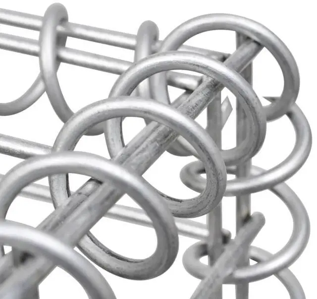 Alt view image 14 of 15 - vidaXL Gabion Basket, Galvanized-Steel Gabion Wall/ Cage, 78.7''x11.8x39.4''