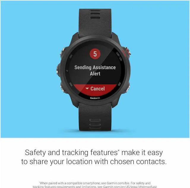 Alt view image 6 of 20 - Garmin Forerunner 245 Music Black Forerunner 245 Music GPS Running Smartwatch