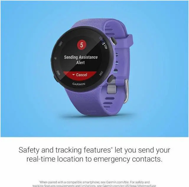 Alt view image 20 of 20 - Garmin Forerunner 45s, 39MM Easy-to-Use GPS Running Watch with Garmin Coach Free Training Plan Support (Purple)