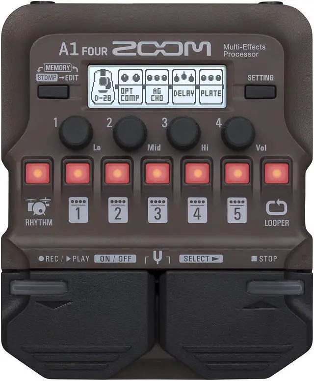 Alt view image 14 of 20 - Zoom A1 Four Acoustic Instrument Multi-Effect Processor