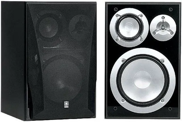 Alt view image 2 of 5 - YAMAHA NS-6490 3-Way Bookshelf Speakers Pair - Black