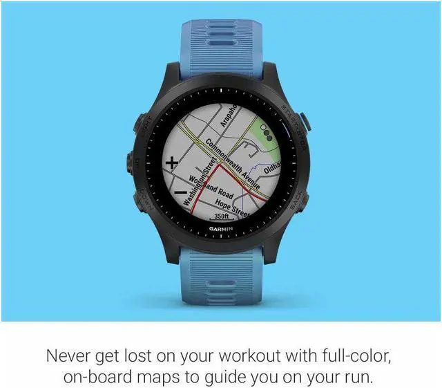 Alt view image 4 of 20 - Garmin Forerunner 945 Bundle, Premium GPS Running/Triathlon Smartwatch with Music, Blue