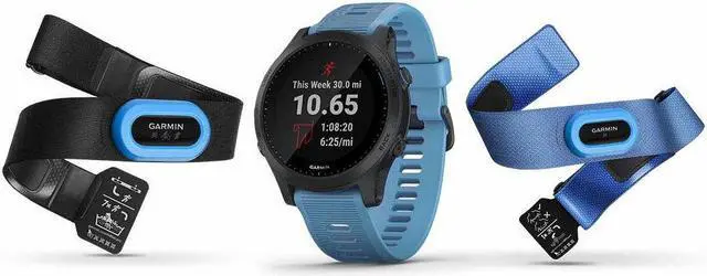 Alt view image 2 of 20 - Garmin Forerunner 945 Bundle, Premium GPS Running/Triathlon Smartwatch with Music, Blue