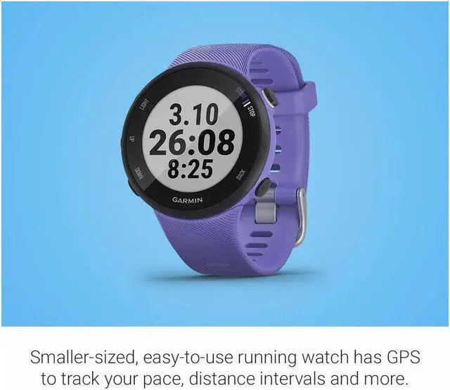Alt view image 9 of 20 - Garmin Forerunner 45s, 39MM Easy-to-Use GPS Running Watch with Garmin Coach Free Training Plan Support (Purple)