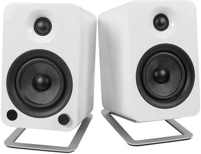 Alt view image 4 of 20 - Kanto S4 Desktop Speaker Stands for Midsize Speakers, White