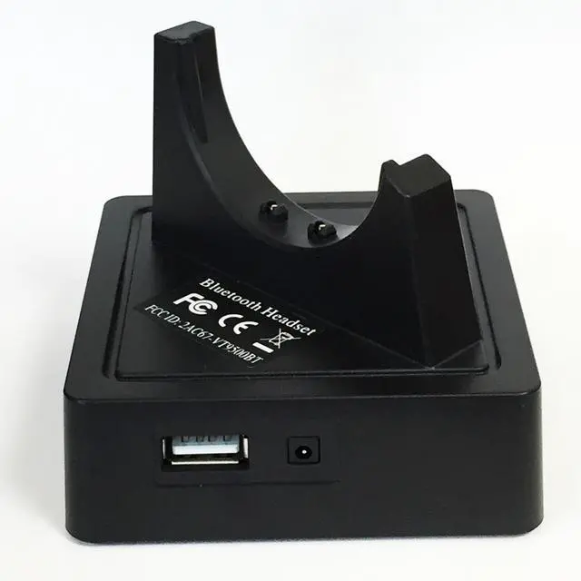 Alt view image 3 of 20 - ZuM Maestro Bluetooth Wireless Headset with Base Station - Dual Ear version for full Stereo effect.  Noise Canceling Mic.