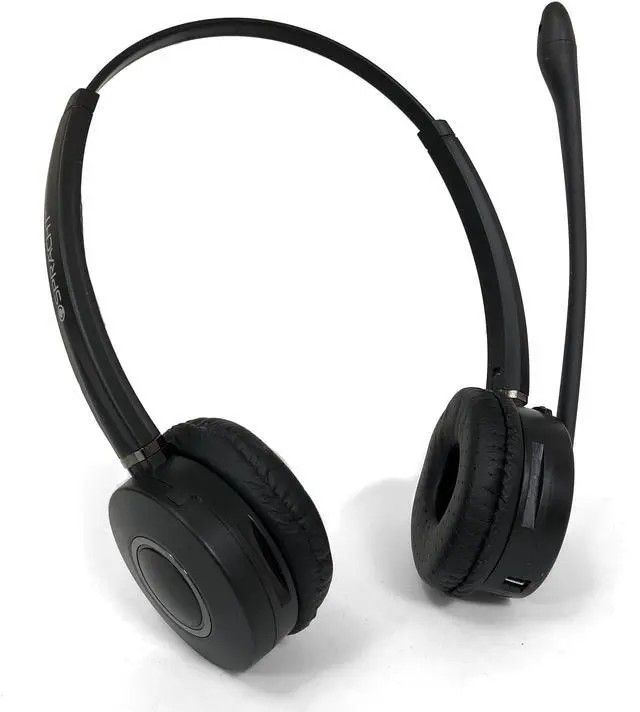 Alt view image 4 of 20 - ZuM Maestro Bluetooth Wireless Headset with Base Station - Dual Ear version for full Stereo effect.  Noise Canceling Mic.