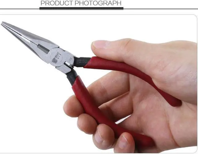 Alt view image 4 of 4 - BST-13 1Pc 125mm Multitool Jewellery Making Tools Red Handle Long Nose Pliers For Clamps Crimping Tool Wire Cutters High Quality