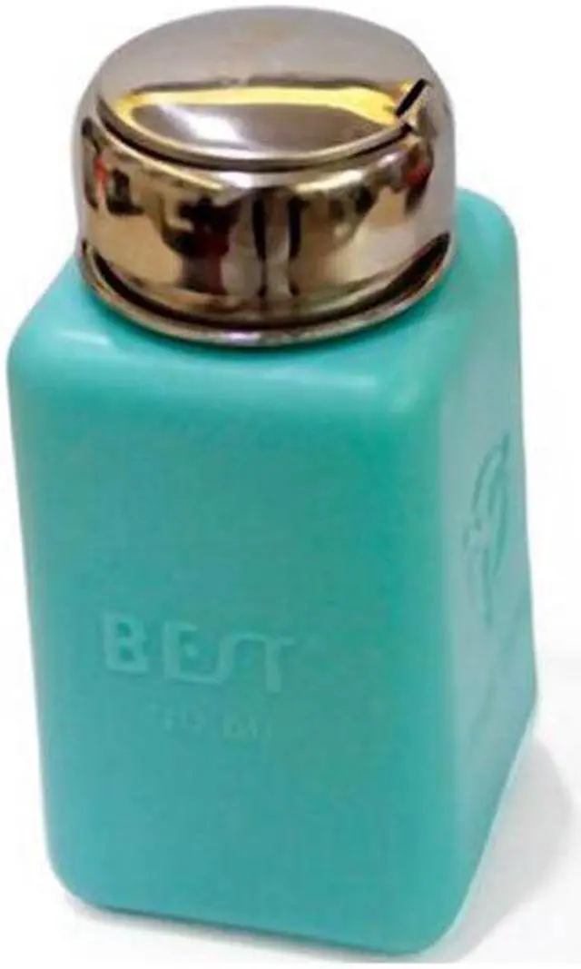 Main image of One Touch Stainless Steel Liquid Dispenser Pump ESD Safe Square Bottle Blue 200ml