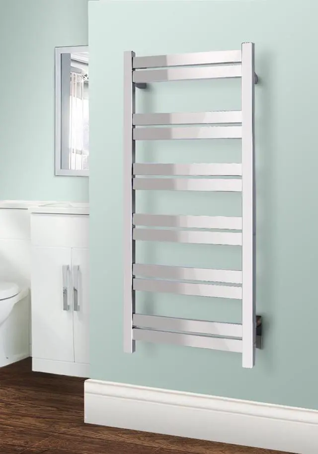 Alt view image 3 of 8 - Grande 12 Towel Warmer, Polished, Hardwired, 12 bars