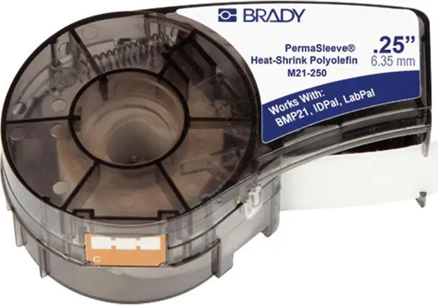 Alt view image 2 of 4 - BRADY M21-250-595-WT Label Tape Cartridge,Permanent Printer