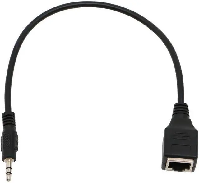 Alt view image 4 of 6 - 3.5mm Male Jack TRS Audio Cable To RJ45 Socket Ethernet Adapter Wire 1pc