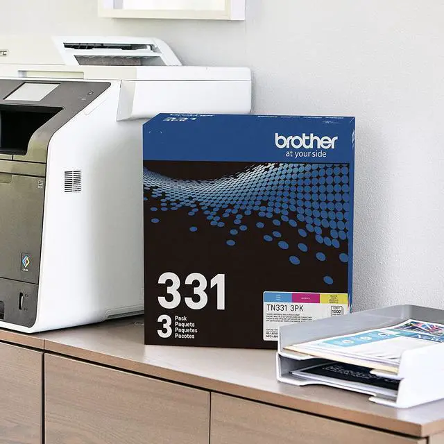 Alt view image 4 of 7 - Brother Genuine Standard-Yield Color Toner Cartridge Three Pack TN331 3PK -includes one cartridge each of Cyan, Magenta & Yellow Toner