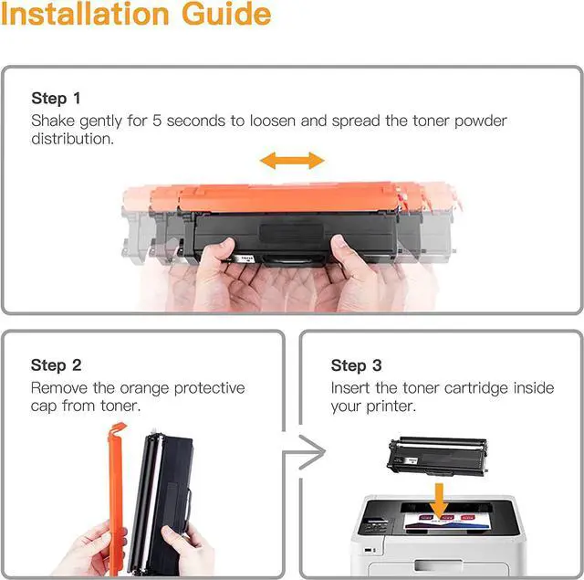 Alt view image 6 of 6 - E-Z Ink (TM) Compatible Toner Cartridge Replacement for Brother TN-433 TN433 TN433bk TN431 Compatible with HL-L8260CDW HL-L8360CDW MFC-L8610CDW MFC-L8900CDW (Cyan, Magenta, Yellow, 3 Pack)