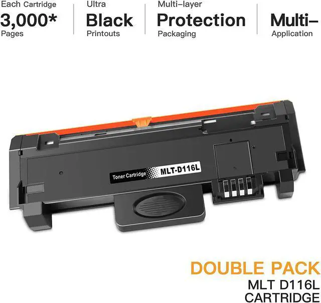 Alt view image 2 of 7 - E-Z Ink (TM) Compatible Toner Cartridge Replacement for Samsung 116L MLTD116L D116L MLT D116L to use with SL-M2625D SL-M2825DW SL-M2835DW (2 Black)