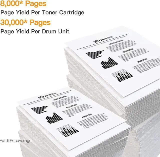 Alt view image 4 of 7 - E-Z Ink (TM) Compatible Toner Cartridge & Drum Unit Replacement for Brother TN750 DR720 High Yield to use with HL-5450DN HL-5470DW HL-6180DW MFC-8710DW MFC-8910DW MFC-8950DW (2 Toner 1 Drum Unit)