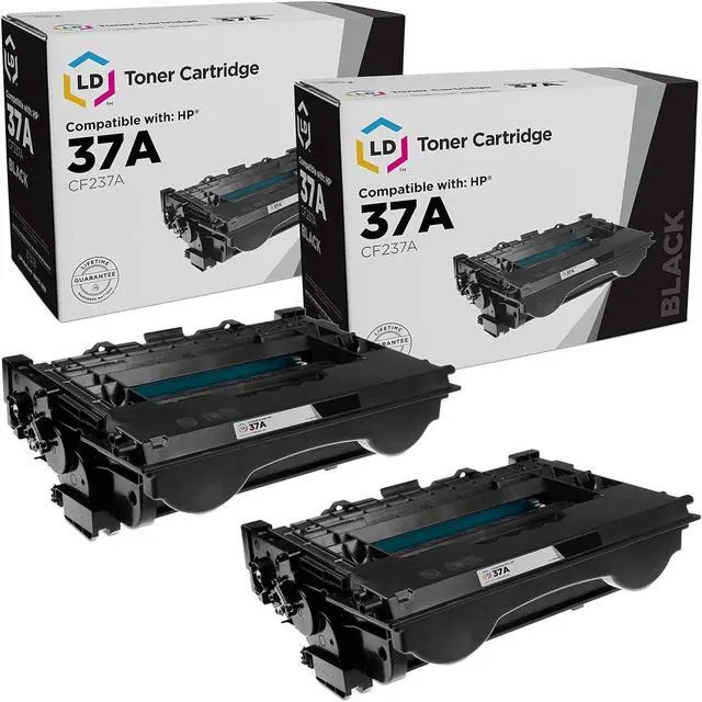 Main image of LD Products Compatible Toner Cartridge Printer Replacement for HP 37A CF237A (Black, 2-Pack) for use in Laserjet Enterprise MFP: M632z, M607n, M607dn, M608n, M608dn, M608x, M609dh, M609dn & M609x