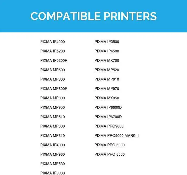Alt view image 7 of 7 - LD Compatible Replacement for Canon PGI5 & CLI8 (2 Pigment Black, 2 Black, 1 Cyan, 1 Magenta, 1 Yellow, 7-Pack)