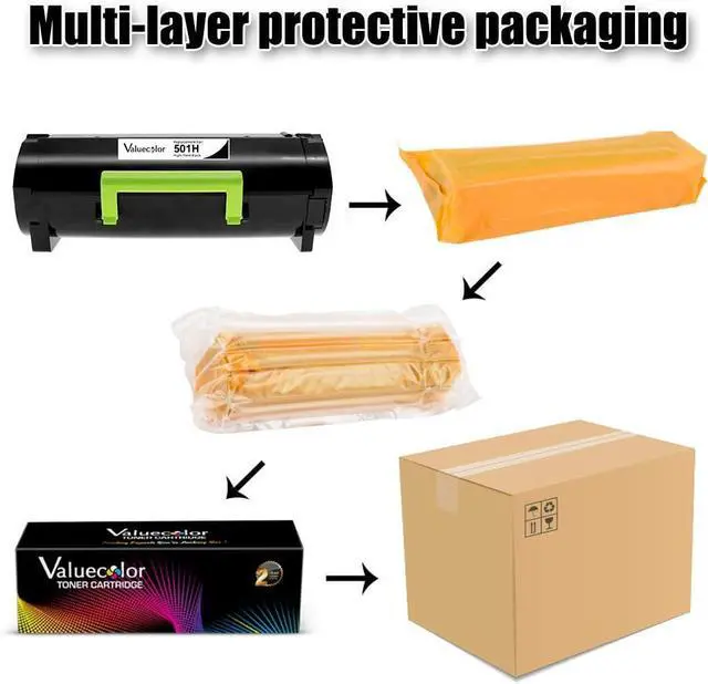 Alt view image 6 of 6 - ValueColor Remanufactured Toner Cartridge Replacement for Lexmark 501H for Lexmark MS310 MS312 MS315 MS410 MS415 MS510 MS610 MX310 MX410 MX510 MX610 M1145 M3150 XM1135 XM1145 XM3150 (6,000 Pages)