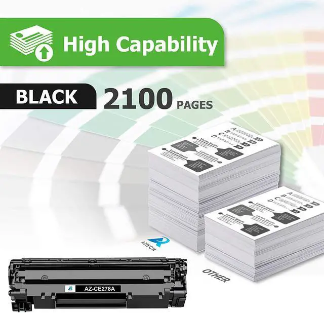 Alt view image 2 of 7 - Aztech Compatible  78A Toner Cartridge Replacement for CE278A Replacement  Laserjet P1606dn 1536dnf 1606dn MFP M1536dnf P1606 M1536 P1560 P1566 Toner Printer Ink (Black, 2-Pack)