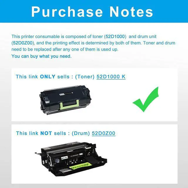 Alt view image 3 of 7 - Compatible Toner Cartridge Replacement for Lexmark 521 52D1000 MS810N MS810DN MS810DE MS810DTN MS811N MS811DN MS811DTN MS812de MS812DN MS812DTN MS812DTN MS710dn MS710n MS711dn (1-Pack Black)