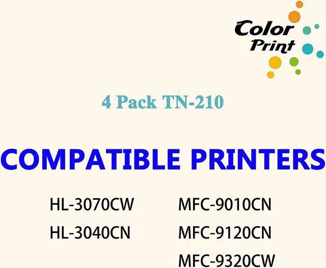 Alt view image 2 of 7 - Ennovor ColorPrint Compatible TN-210 Toner Cartridge Replacement for Brother TN210 TN 210 for MFC-9325CW MFC-9320CW MFC-9120CN 9125CN MFC9010CN HL3075CW HL3070CW (4-Pack, TN210BK,TN210C,TN210M,TN210Y)