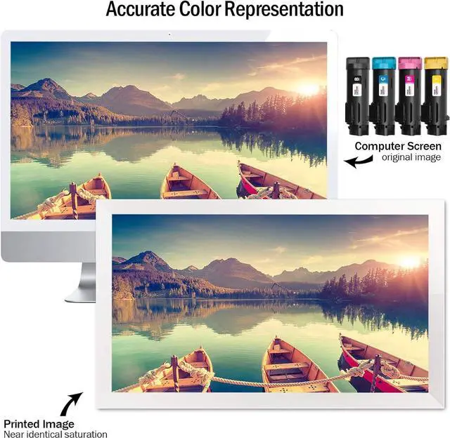 Alt view image 4 of 6 - Cartlee 4 Set Compatible High Yield Laser Toner Cartridges Replacement for Dell H625cdw H825cdw S2825cdn H625 H825 s2825 Smart Color Multifunction Printers Ink (1 Black, 1 Cyan, 1 Magenta, 1 Yellow)