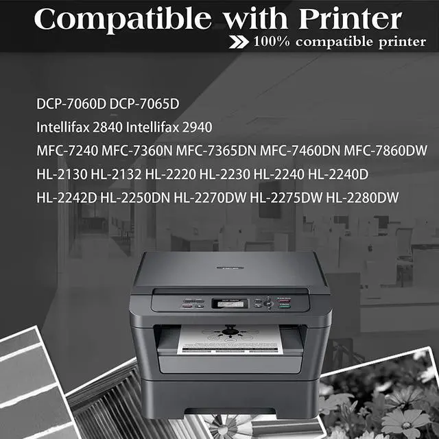 Alt view image 2 of 6 - 1-Pack Black TN420 Toner Cartridge Replacement for Brother TN420 TN-420 to use with HL-2270DW HL-2280DW HL-2230 HL-2240 MFC-7360N MFC-7860DW DCP-7065DN Intellifax 2840 2940 Printer Toner