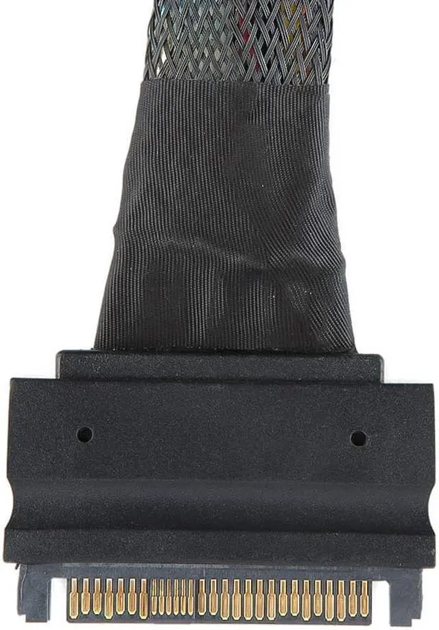 Alt view image 4 of 5 - SFF-8639 NVME PCIe Extension Cable,CableCreation U.2 U2 SFF-8639 NVME PCIe SSD Male to Female Extension Cable 50cm 68pin/Black