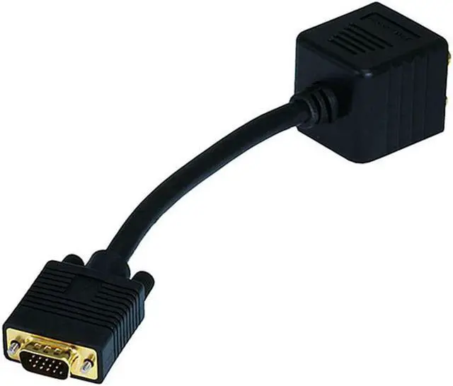 Alt view image 5 of 8 - Monoprice Video Splitter - VGA(HD15) M to VGA(HD15) F X 2 (1 PC to 2 Monitors) for High Resolution