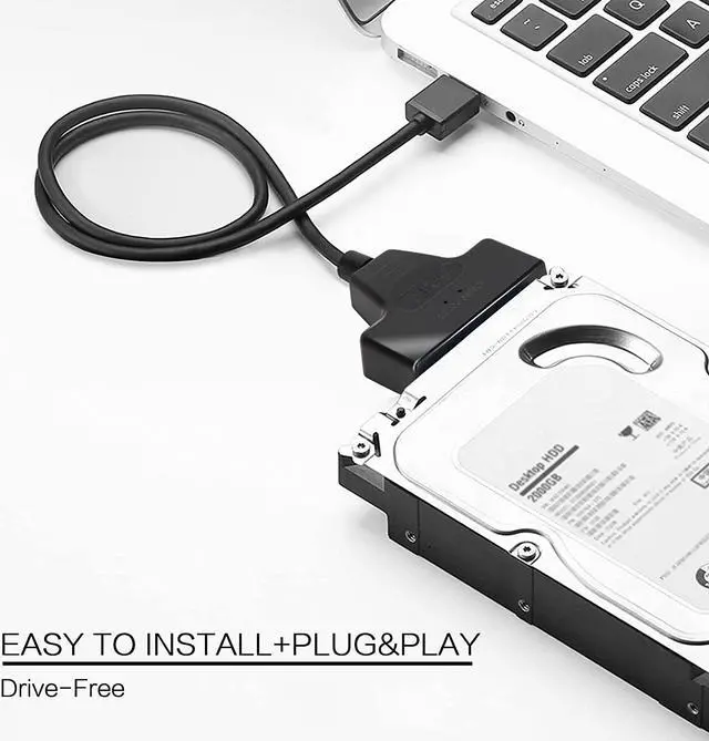 Alt view image 5 of 7 - SATA to USB Adapter Cable for 2.5 inch SSD and HDD,V USB 3.0 to SATA III Hard Driver Adapter,Support UASP SATA to USB Cable SATA Adapter Cable USB to SATA Adapter HDD to USB SSD Sata Cable